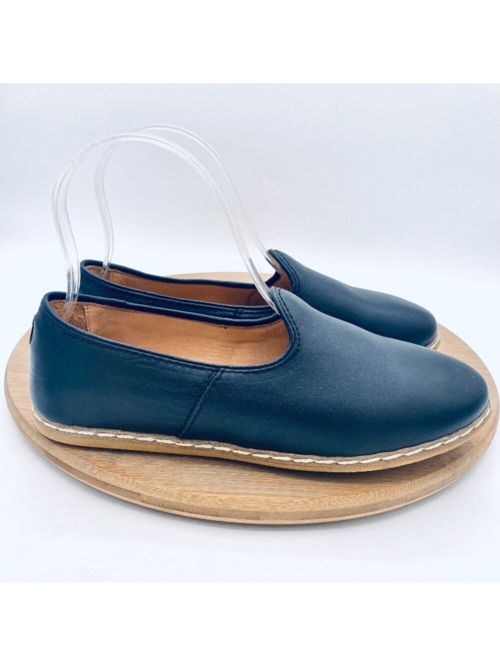 Charix Shoes Womens 5 36 Black Leather Barefoot Ballet Flats Minimalist